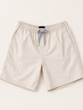 RODD & GUNN Men’s Elastic Waist Drawstring Shorts M Beige Cotton Stretch Casual